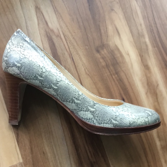 Snake print Cole Haan heels- sand and black - Picture 6 of 6